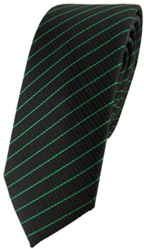 TigerTie - schmale Designer Krawatte in gestreift gemustert - Krawattenbreite 6 cm