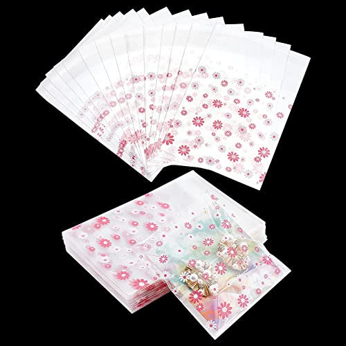 PandaHall 95-100PCS Bustine di Cellofan Sacchetti Bustine Trasparenti Gioielli Perline, Rettangolo, 10x6.9cm, Circa 95-100pcs/borsa