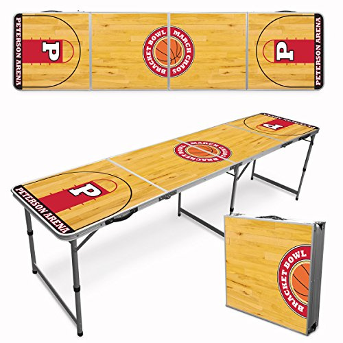 Infusion Custom 8-Foot (Regulation Size) Premium Folding Party Pong Tailgate Travel Table - Basketball Court