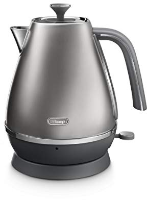 De'Longhi Distinta Flair KBI2001.S, Kettle with a 360° Rotating Base, Integrated Cable Storage, Overheat Protection, Stainless Steel, 1.7L Capacity, 2000W, Silver