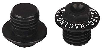 JFG RACING Lot de 2 Bouchon Retroviseur Moto M10,M10 x 1,25 Cache Retroviseur Moto Bouchons de Rétroviseur Filetés Aluminium Vis Retroviseur Moto