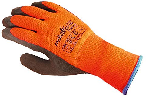 TOWA (6 Paar) Handschuhe Winterhandschuhe PowerGrab Thermo 6 x orange/braun 7
