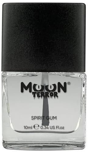 Pro FX Spirit Gum by Moon Terror | 10ml | SFX Make up for Halloween, Glue Adhesive Fix, Body Glue for Prosthetics Glitter Jewels Hair Wigs Special Effects Make up