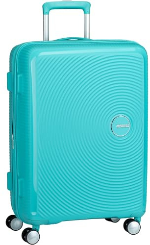 American Tourister Soundbox - Spinner M Expanderbar Resväska, 67 cm, 71.5/81 L, Blå (Poolside Blue)