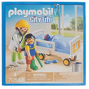 PLAYMOBIL City Life 70587 Hospital Kinderklinik Doktor Kind Krankenbett