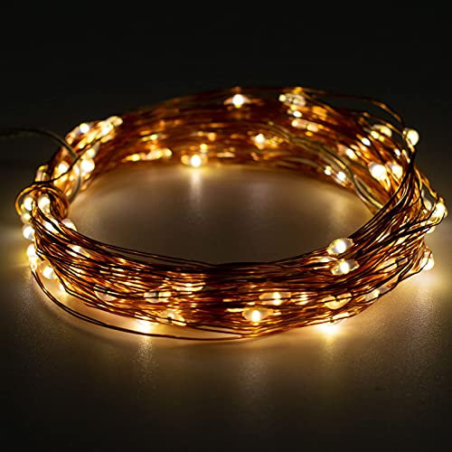 TRIXES USB LED Lichterkette - warmweiße Lichter für Innen- und Außendekoration - 2er Pack wasserfeste Weihnachtsdekoration für den Garten, rund ums Fenster und mehr mit Fernbedienungen
