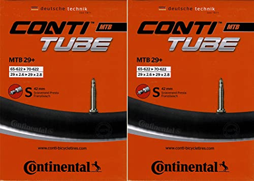 2X Continental MTB 29+ SV Schlauch Sclaverand Ventil 42mm 29 Plus Fahrrad MTB