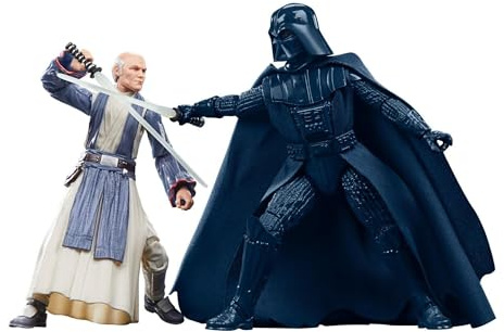 Star Wars OBI-Wan Kenobi and Darth Vader Action Figure Set (Ralph McQuarrie Edition) A New Hope Black Series 6-Inch by Hasbro F7647 Ages 4 and Up
