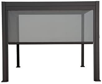 Decor Space Seitenrollo für Pergola, Bioklimatisch, mit Moskitonetz (Seite 3,6 m, weiß)