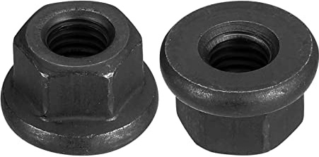 QUARKZMAN M8 Flangia Dadi Esagonali Bloccaggio 2pz Grado 12,9 Autobon Acciaio Nero Ossido Finito Dadi Flangiati Esagonali per Macchina