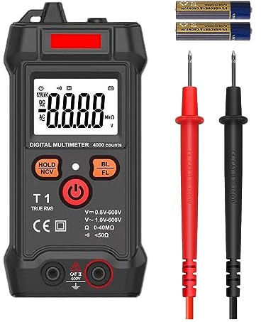 EXBERT Multimeter Ohmmeter,Portable 4000 Points DC AC Voltage Tester | Electric Tester Powered by NCVs Non- Battery with Overload Protection and LED Light