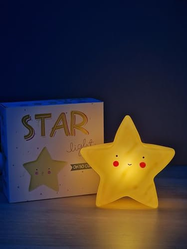 Creative Visualization lamp Lampada Notturna LED Fantasmino – Luce Soffusa per Bambini e Neonati, Alimentata a Batterie, Perfetta per Cameretta o Regalo (STELLA)