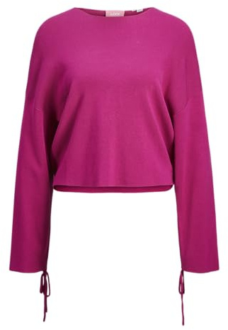 Jack & Jones Jxdahlia Crew Neck Knit Jersey de Punto para Mujer, Fucsia Red, S