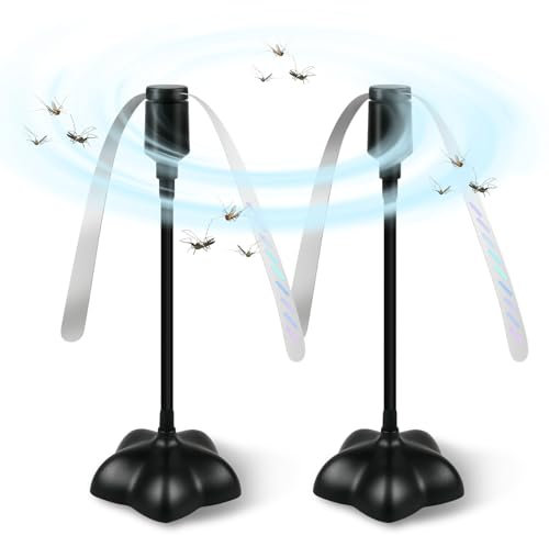ConBlom Fliegenwedler - 2er Set | Fliegenabwehr für den Tisch, Terrasse und Restaurant | Insektenschutz, Insekten Vertreiber | Fliegenventilator zum Fliegen verscheuchen | Fliegenvertreiber