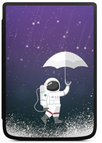 DeinDesign Coque pour liseuse Compatible avec Vivlio Touch HD Plus Etui pour liseuse Protection pour liseuse Astronaute Parapluie Space