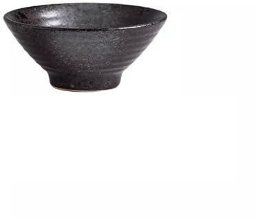 KOHARA Saladiers 4 PCS Bols de Vaisselle de Style Chinois rétro, Bols à Soupe en céramique Domestique, Bols à Riz, Bols à Chapeau en Bambou, Bols en céramique Faits à la Main Antiques K