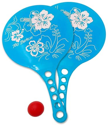 Set mit 2 Strandschlägern + Ball – Farben zur Auswahl (Hellblau)