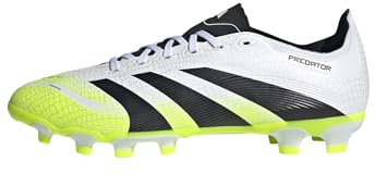 Adidas Unisex League Multi Ground Football Boots, FTWR White/Core Black/Lucid Lemon, 40 2/3 EU
