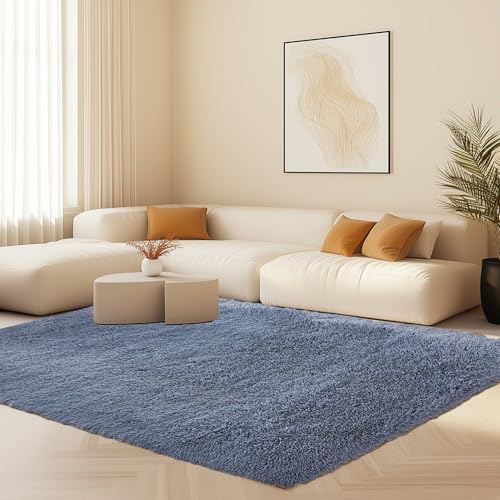 STGAO Tappeto a Pelo Alto 190 x 230 cm Dimensioni Diverse Tappeto Camera da Letto Rettangolare per Soggiorno, Camera da Letto, Ufficio,Esterni, Corridoio, Grigio