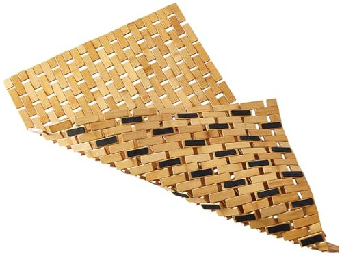 Rutschfeste Badematte aus , wasserdichte Duschmatte für Küche und Bad, wetterfeste Bodenmatte mit Anti-Skid-Basis, natürliche Holzmatte für den Innen- und Außenbereich, zu Hause und im Freien