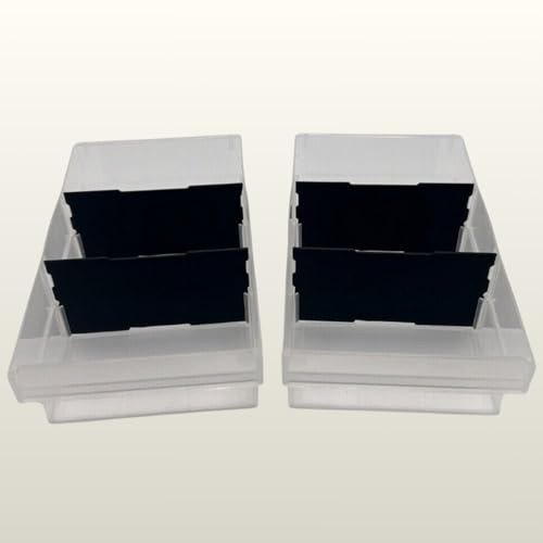 Trenner 32 Stck Schwarz passend zu Parkside Kleinteilebox VarioPlus 17/33 | Ersatzteil Trennwand 34 x 64 mm zu Kleinteilemagazin Trennsteg Zubehör Hobby Sortimentskasten Organizer