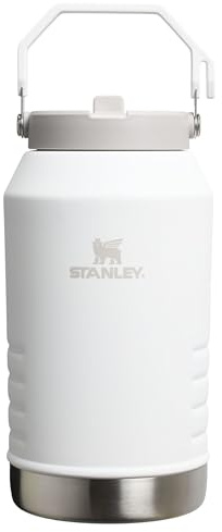 Stanley IceFlow 2.0 Klapp-Trinkhalmkrug mit Griff, 2,7 l, Deckel zum Aufdrehen und Aufklappen, auslaufsicher, für Reisen und Sport, isolierter Edelstahl, BPA-frei, Frost