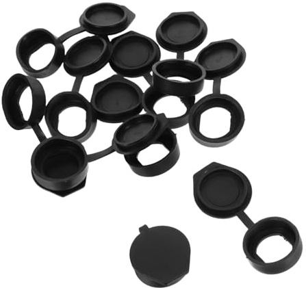 MAGICLULU 10 Caches de Protection en Caoutchouc Noir pour Serrure à Came 19mm, Anti-poussière, Résistants à L’eau, pour Maisons et Bureaux