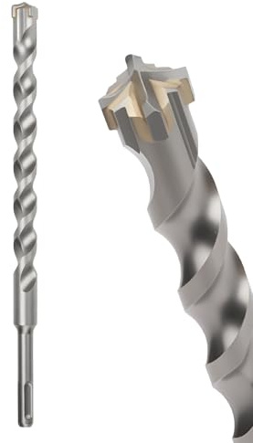 MOXPIFY 18mm SDS Masonry Drill Bit 210mm Long for Reinforced Concrete | Brick Walls, 18 mm Hammer SDS Plus Drill Bit (18mm x 210mm)