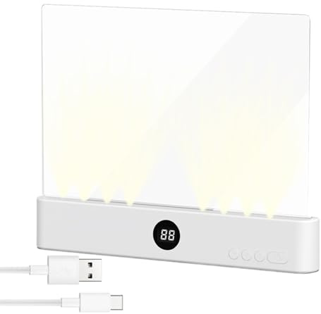 Ylnailky Leselampe | Wiederaufladbar mit Timer 3 Farben | LED Buchlampe Panel Nachttischlampe - Für Frauen Männer Leser Zuhause Reisen Wohnheim Büro Schule Schlafzimmer Schreibtisch Bett Geburtstag