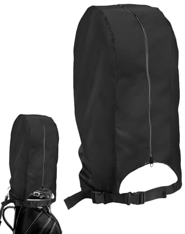Zohuwerui Golftasche Regenschutz, Oxford-Gewebe Wasserdicht Staubdicht Golftaschen Abdeckung Tragbare Regenhaube für Golfständertaschen & Tragewagen, mit Reißverschluss, 20 x 50 x 33 cm
