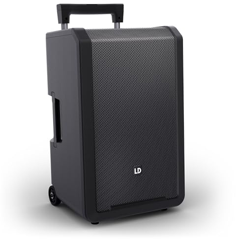 LD Systems ANNY 12-12 Mobiler Bluetooth PA-Lautsprecher mit Akku und Mixer, schwarz