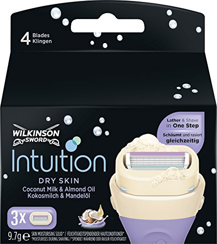 Wilkinson Sword Intuition Dry Skin Rasierklingen für Damen Rasierer, 3 St