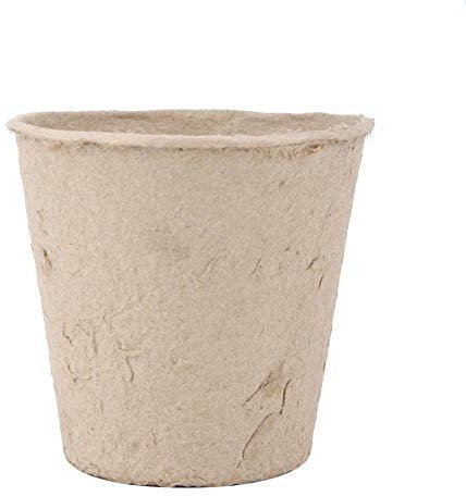 AUNMAS 50 pezzi rotondi mini vasi di fiori polpa degradabile torba pianta da vaso tazza scuola materna forniture da giardinaggio 8 * 8 cm