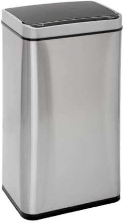 Paris Prix FIVE Simply Smart - Poubelle en Métal Sensor 40L Argent