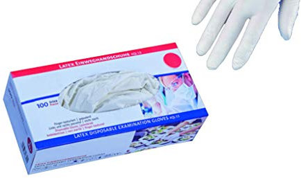 100 guantes de látex, talla L, desechables, guantes de plástico