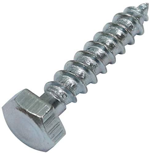 AERZETIX - C44558 - Satz von 50 - Schlüsselschrauben - holzschrauben M6x30mm - mit sechskantkopf 6 seiten - DIN571 - aus verzinktem stahl - montage befestigung dachstuhl sperrholz sperrholzplatten