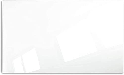 Floordirekt Glasmagnet Tafel - Pinnwand magnetisch & beschreibbar, Glas-Whiteboard inkl. 3 Magnete - Magnettafel - Schreibtafel Magnet Wand für Küche & Büro (Weiß, 60 x 90 cm)