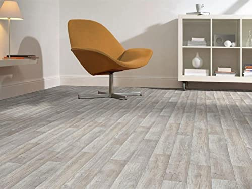 PVC Bodenbelag Vinylboden in stilvollem Holz-Trend, Zuschnitt (2m breit / 2,5m lang)