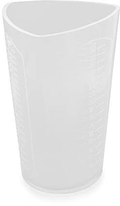 Modixun Messbecher aus Silikonharz, 1000 ml, transparent, antihaftbeschichtet, hitzebeständig, 3 Messeinheiten, einfach zu halten und zu gießen, Premium-Qualität, 18,3 x 12 cm, 4 mm dick, vielseitig