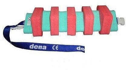 Schwimmgürtel Jugendliche Farbe Rot/Grün mit Sicherheitsverschluß 100cm Länge, verstellbarem Gurtband und abnehmbaren Plastazote-Schwimmern. Für Schwimmtraining. Nur so viel Hilfe wie nötig!