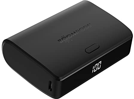 Boompods Powerboom10 Powerbank 10000mAh - Universal USB/USB-C Power Bank klein, Kompakte Akkustation für 2 Geräte, Tragbarer Ultraleichte Ladestation LED-Anzeige für Handy, Tablets und Reisen
