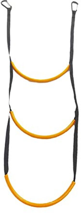 Luckxing Strickleiter Badeleiter Bootsleiter 3 Stufen Einstiegsleiter Wakeboard Yacht-Ausrüstung Leiter Schlauchbootleiter Bootsleiter Perfekt Für Schlauchboot, Kajak, Motorboot, Kanufahren