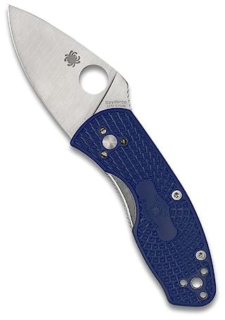Spyderco Knives Ambitious C148PBL Blue FRN and S35VN Stainless Pocket Knife
