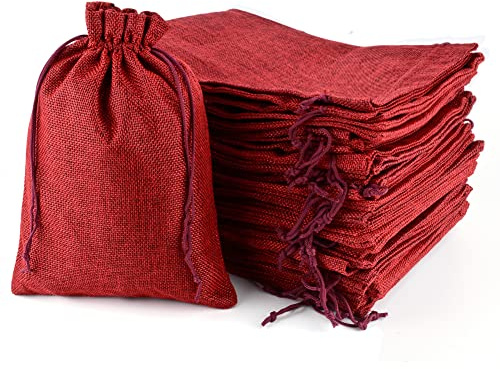 CLTPY 30 Stück Jutesäckchen 20x30 cm mit Kordelzug, Geschenktüten Baumwollsäckchen Stoffsäckchen für Adventskalender Geschenksäckchen für Schmuck Hochzeit Mitbringsel Weihnachten