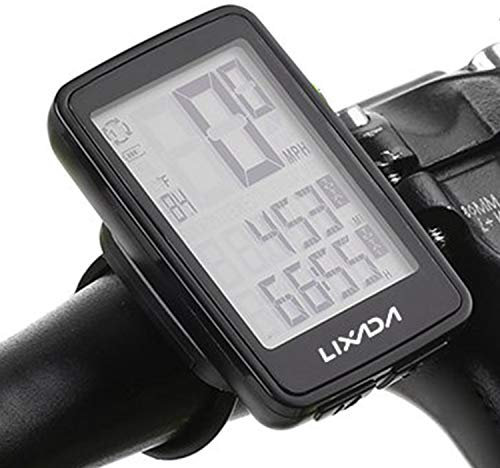 Lixada Bike Computer, Wireless Cycling Computer USB Rechargeable with Bicycle Speedometer Odometer