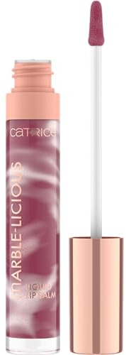 Catrice Marble-licious Liquid Lip Balm, Lipgloss, Nr. 050, Pink, pflegend, mit Ölen, natürlich, glänzend, vegan, ohne Parabene, ohne Mikroplastikpartikel, Nanopartikel frei, 1er Pack (4ml)