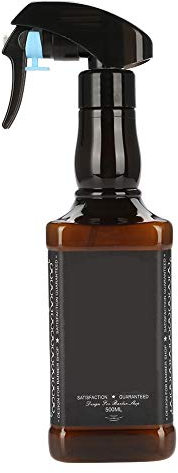 Plastic Spray Bottle for Salon Barber, 500ml Hairdressing Water Sprayer for Ultra Fine Water Mist, for Home Use and Professional, Convenient to Operate, Well Sealed Nozzle (Brown)
