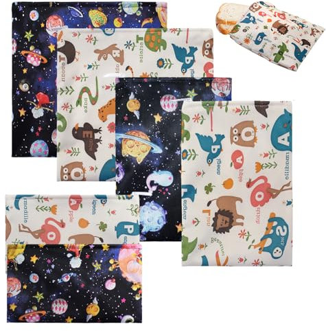 Sacs à Sandwich Réutilisable, Sac à Collation Enfant En Polyester, Sac Gouter Enfant Durable Imperméable, Sac à GoûTer Pour Le Stockage Des Aliments à Sandwich, Aux Fruits, Aux Légumes et Au Pain