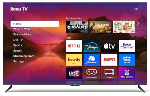 Roku Smart TV – 75-Inch Plus Series 4K QLED RokuTV with Roku Voice Remote Pro, Dolby Vision, Striking 4K Resolution, Automatic Brightness, & Seamless Streaming – Live Local News & Sports
