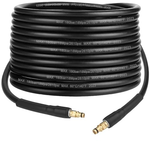 10m / 32Ft High Pressure Jet Washer Replacement Hose Extension Cleaning Pipe for Karcher K Series Pressure Washer K2 K3 K4 K5 K6 K7 Click Plug Quick Connector